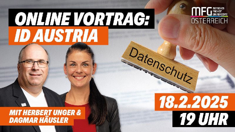 *****🔴*** Online-Vortrag: ID Austria – Datenschutz …