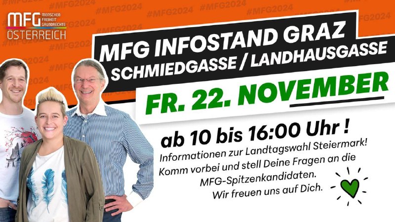 Graz – MFG Infostand zur Landtagswahl …