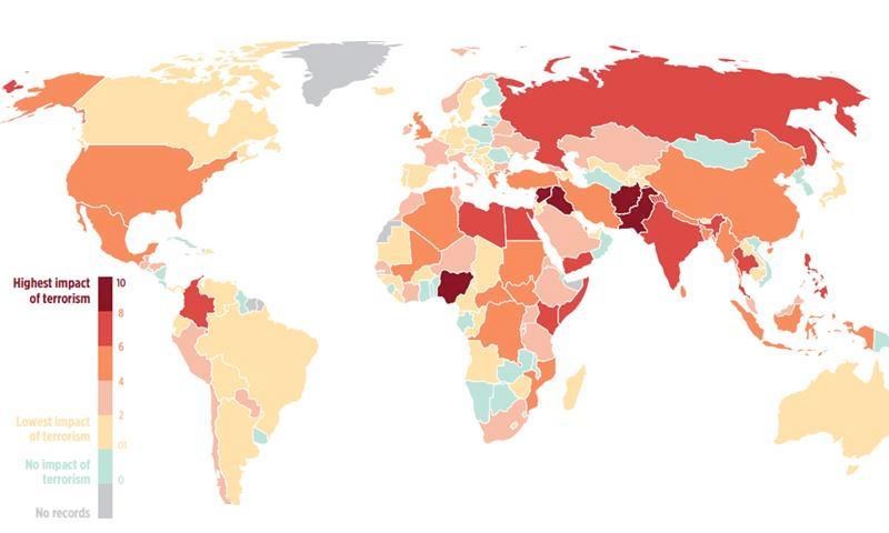 **Индекс терроризма по странам мира**