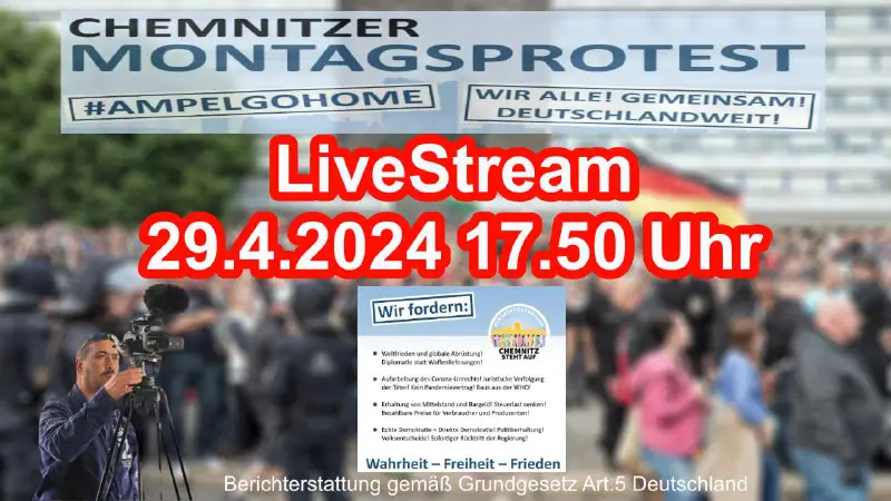 Live Stream am 29.4.2024 aus Chemnitz