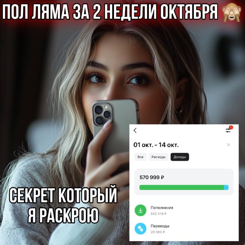 **500 ТЫСЯЧ РУБЛЕЙ ЗА 2 НЕДЕЛИ**