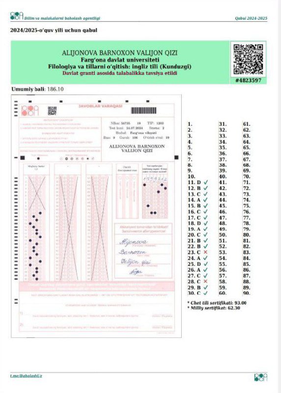 [**#talaba\_2024**](?q=%23talaba_2024) *****👩‍🎓*** Alijonova Barnoxon