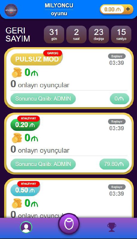 Milyonçu Game olaraq bildirmək istəyirik ki, …