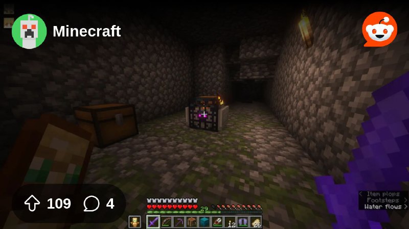 Minecart chest generated perfectly inside a …
