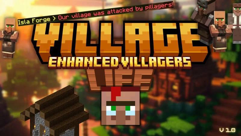 ***🌎*****Village Life: Enhanced Villagers • 1.20+**Переделываетдеревни …