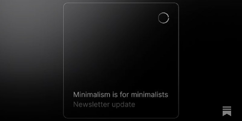 Minimalism is for minimalists