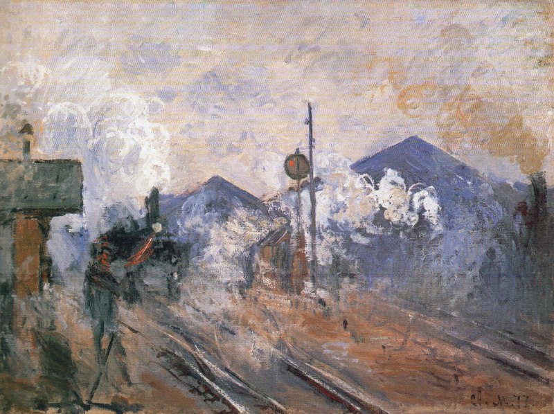 Claude Monet "Париж. Вокзал Сен-Лазар" (1877)