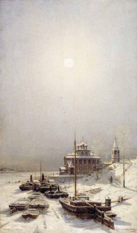 Алексей Боголюбов "Зима в Борисоглебске" (1881)