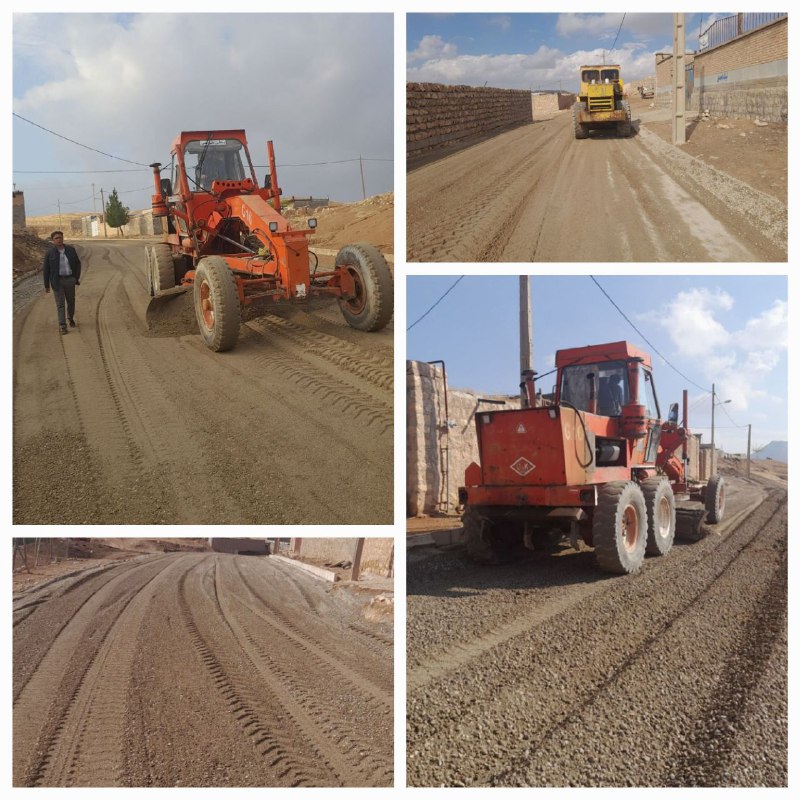 زیر سازی معابر اصلی روستای کمره …