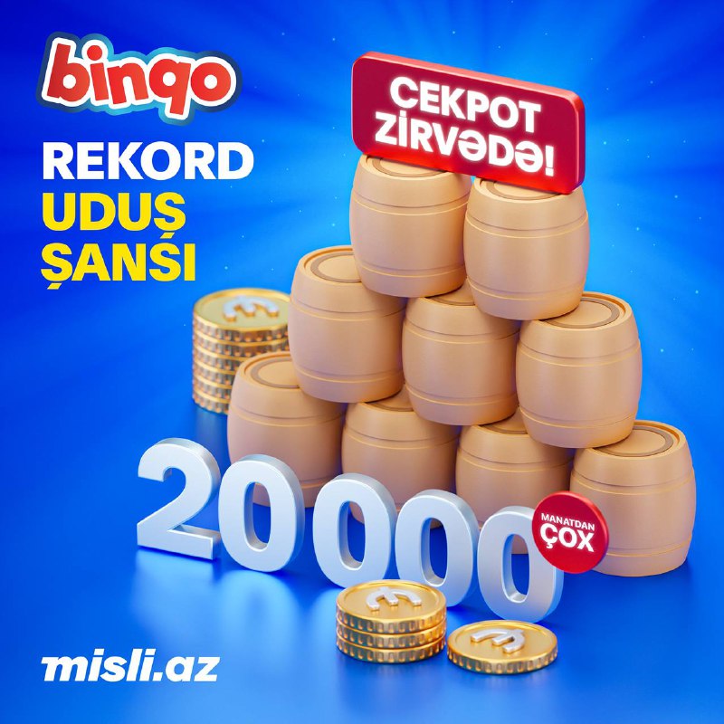 “Binqo”dan xəbərimiz var***🥳*** CEKPOT şansı 20 …