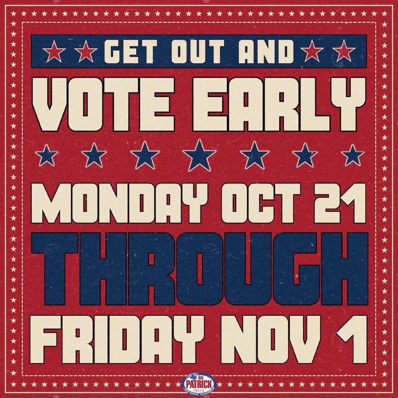 ***🚨***TEXAS! Get out and vote early …