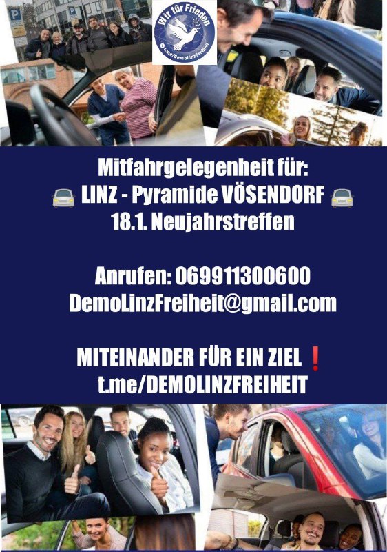 Mitfahrgelegenheit für: