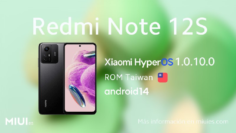 **Actualización para el Redmi Note 12S** …