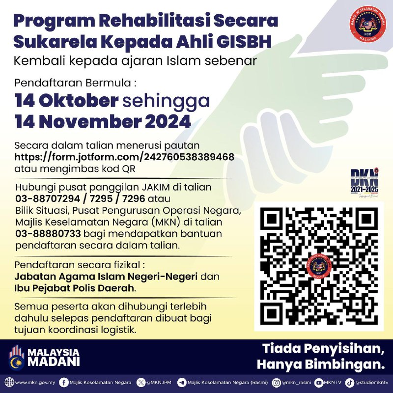 MAKLUMAT PENDAFTARAN PROGRAM REHABILITASI SUKARELA AHLI …