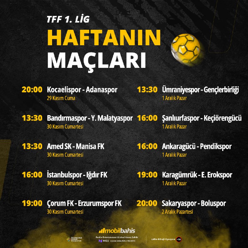 ***🎯*** TFF 1. Lig’de zirve yarışı …