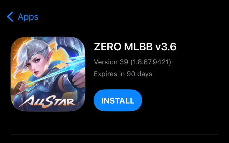 ZERO Mobile Legends updated in TestFlight