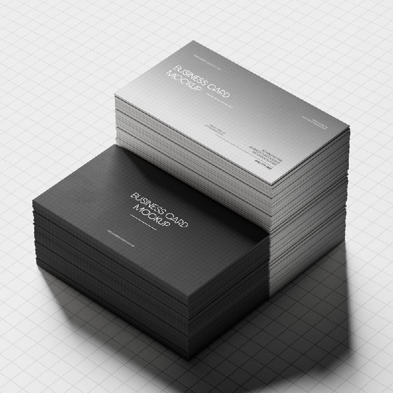 **Free Stacked Business Card Mockup PSD**