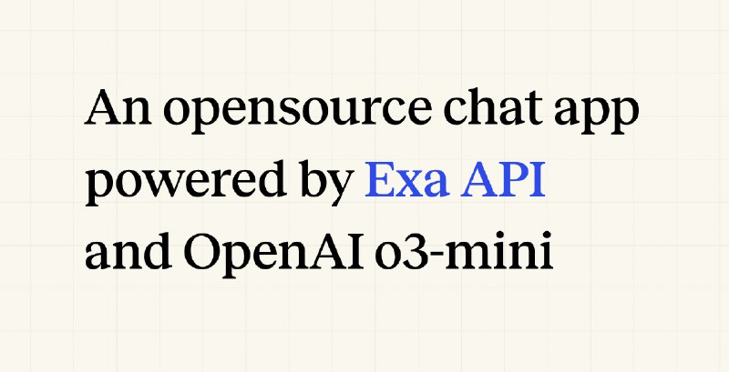 对于消耗完 openai 额度或者对它结果不满意的可以试试由 exa 驱动的这个服务