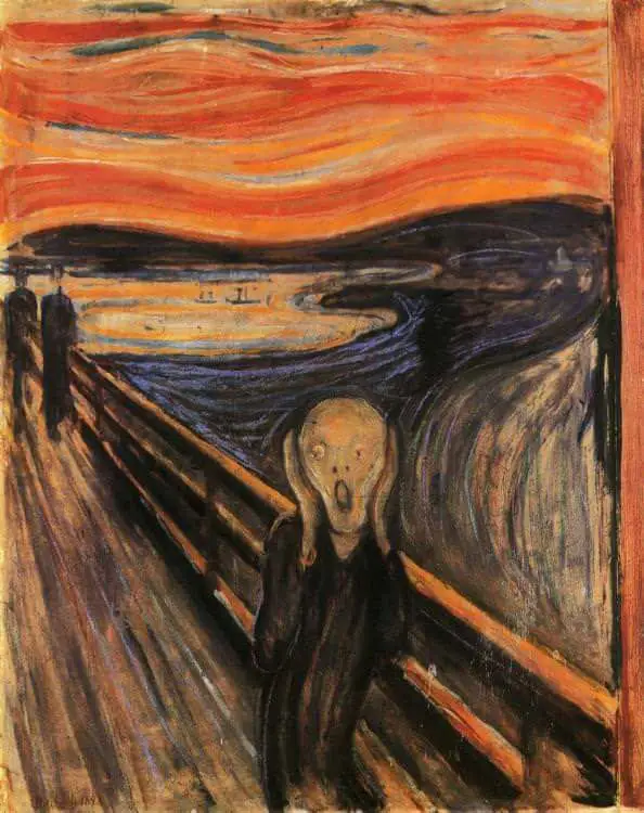 **The Scream, 1893 by Edvard Munch**