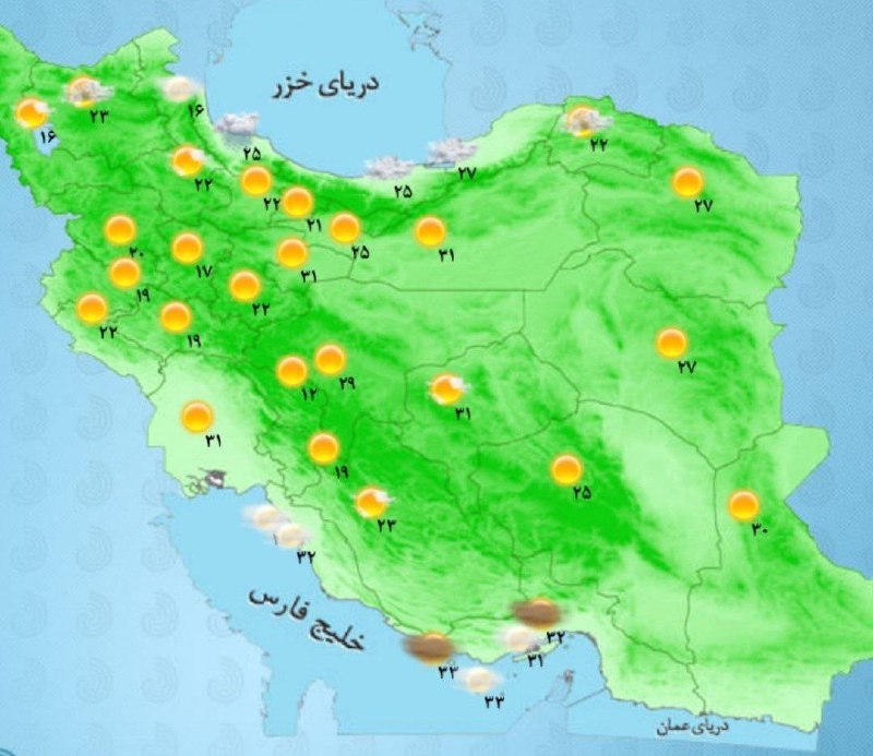 ***?***رگبار و رعدوبرق در شمال و …