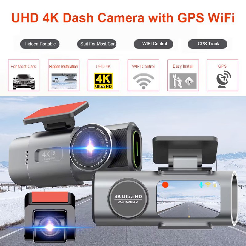 ***🔴*** كاميرا E-ACE 4K Dashcam Mini …