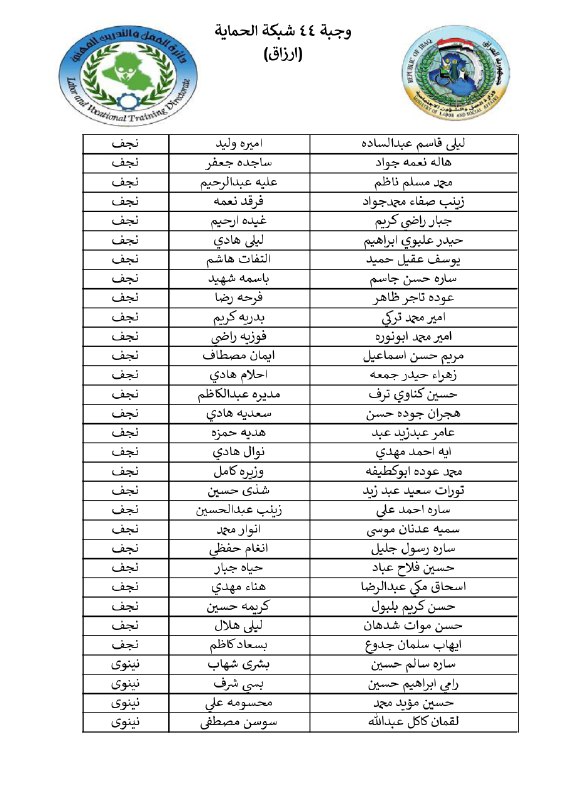 وزارة العمل والشؤون الاجتماعية