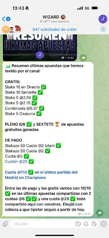 **El domingo ganó una cuota @5 …