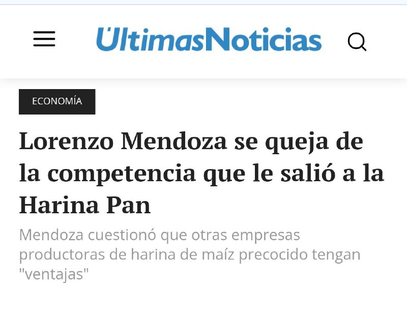 ***⚠️***Titulares de [#UltimasNoticias](?q=%23UltimasNoticias), entonces Lorenzo Mendoza, …