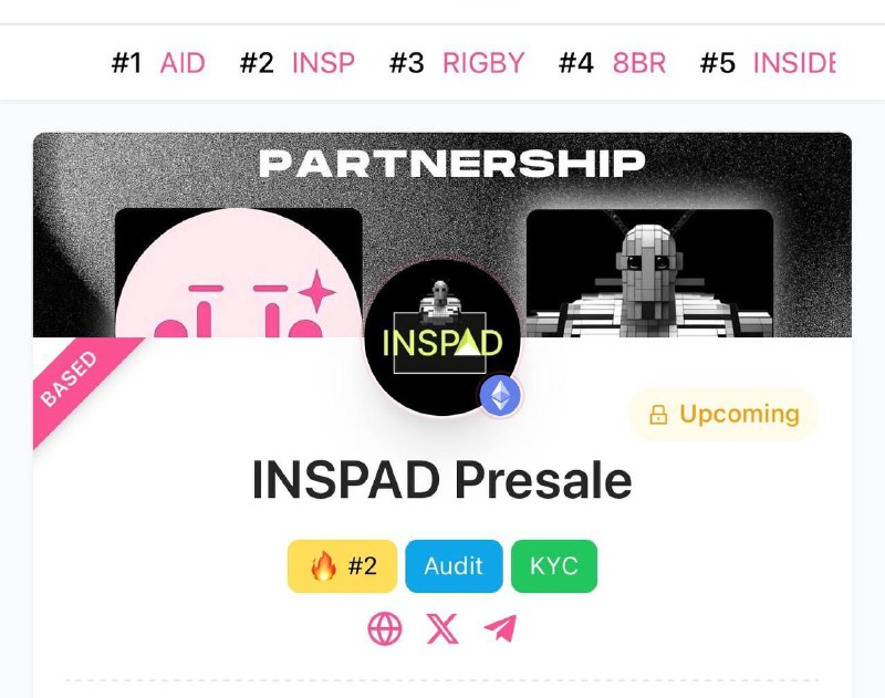 *****⚪️**********🔷*****UPDATE: $INSPAD **PRE-SALE TODAY AT PINKSALE …