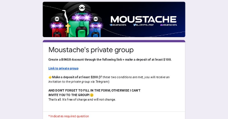 ***🔥***MOUSTACHE'S TRADING GROUP***🔥*** I've now admitted …