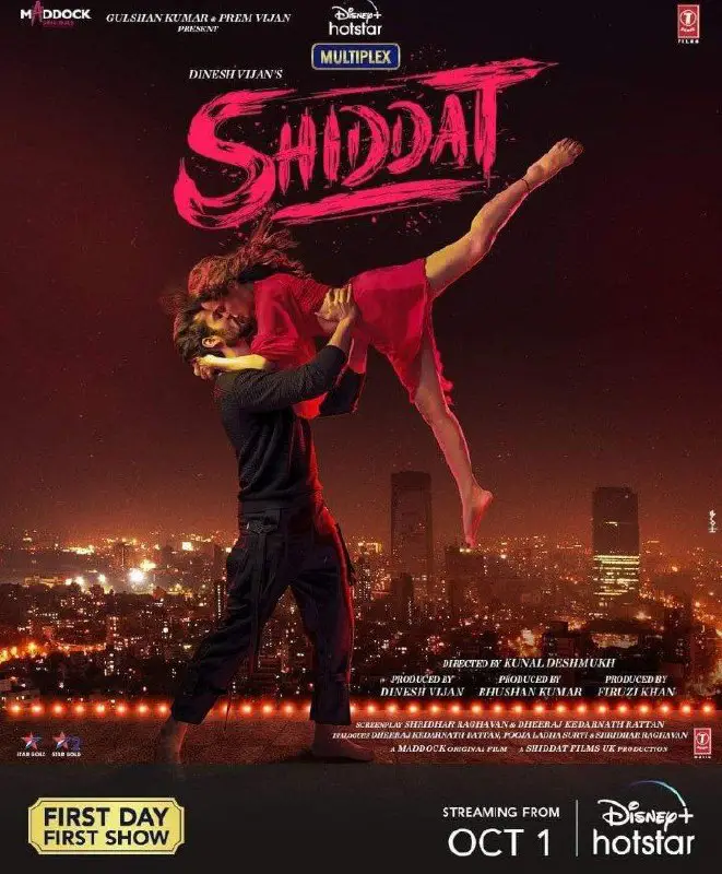 ***🎭*** 𝐓𝐢𝐭𝐥𝐞 :- Shiddat bollywood movie …