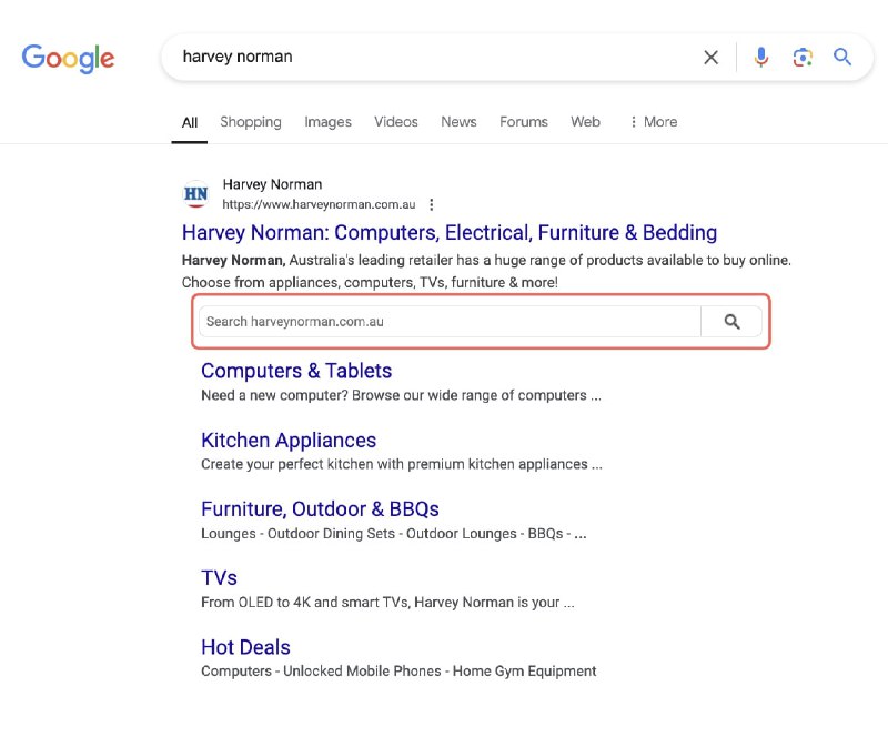 گوگل رسما قابلیت Sitelinks Search Box …