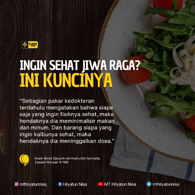 INGIN SEHAT JIWA RAGA? INI KUNCINYA