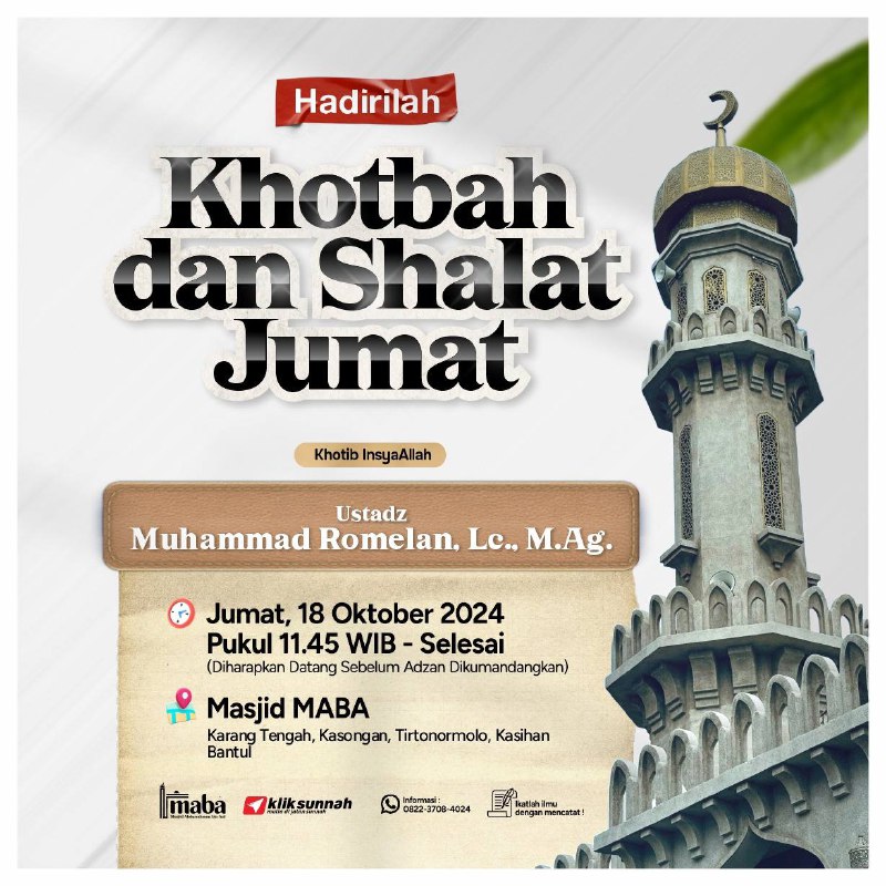 *INFO SHALAT JUMAT*