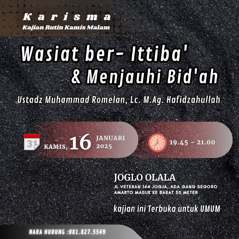 ***?*** *INFO [ \_KARISMA\_ ] Kajian …