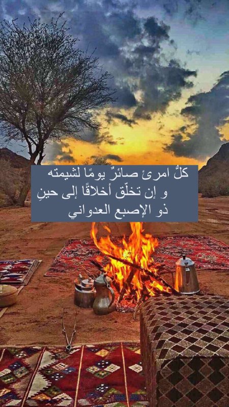 كلُّ امرئ صائرٌ يومًا لشيمته