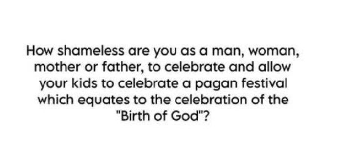 **Muslims should not celebrate any festival …