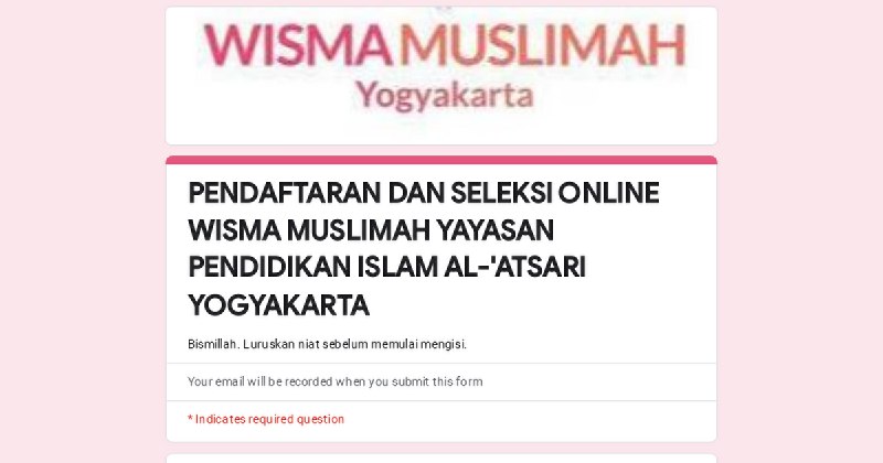 ***🌾*** *[OPEN RECRUITMENT WISMA MUSLIMAH YOGYAKARTA]*