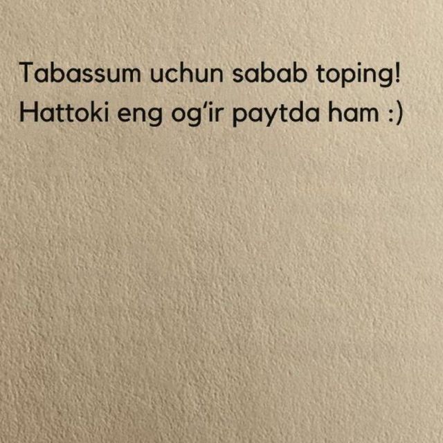 ***Tabassum uchun sabab toping !Hattoki eng …