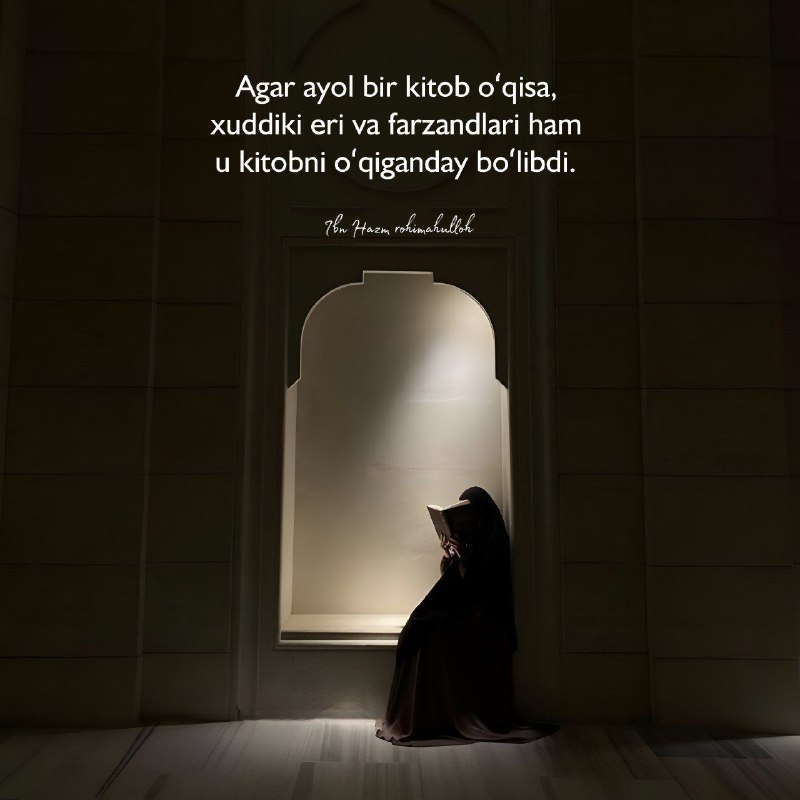 *Agar ayol bir kitob oʻqisa,