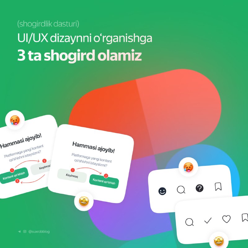 **Shogirdlik dasturi: UI/UX dizayn boʻyicha 3 …