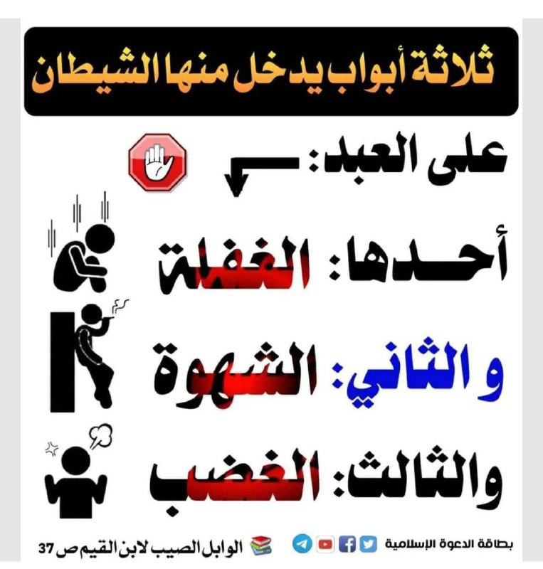 سێ دەرگا هەیە شەیتان لێی دەچێتە …