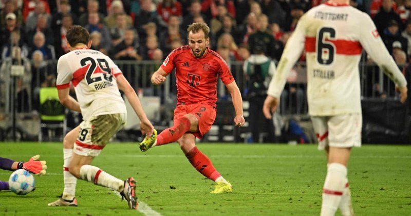 **Kane hat-trick sends Bayern top past …