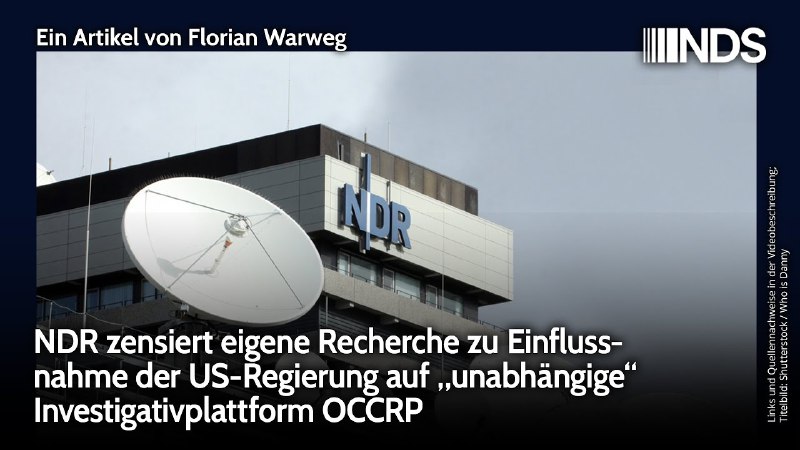 NDR zensiert eigene Recherche zu Einflussnahme …