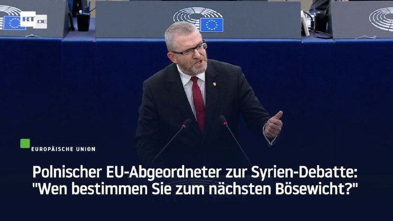 [⁠](https://a.devs.today/https://pressefreiheit.rtde.life/kurzclips/video/229939-polnischer-eu-abgeordneter-zur-syrien/)*Polnischer EU-Abgeordneter zur Syrien-Debatte: "Wen bestimmen …