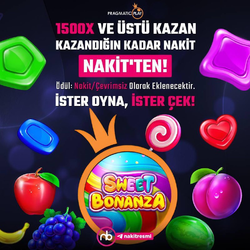 ***🍭*** **Sweet Bonanza** Oyununda **1**.**500X** ve …