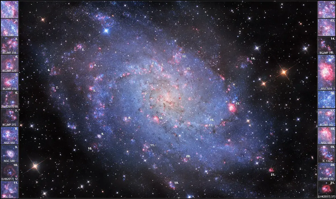[The Hydrogen Clouds of M33](https://apod.nasa.gov/image/2109/NebulaeTriangulumM33-1179.jpg)