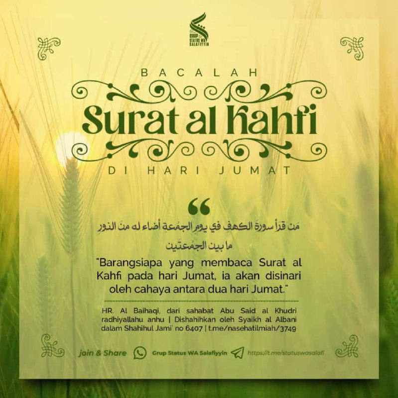 *****📖*** BACALAH SURAT AL-KAHFI DI HARI …