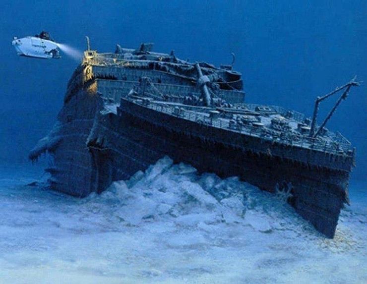 Затонувший Титаник.