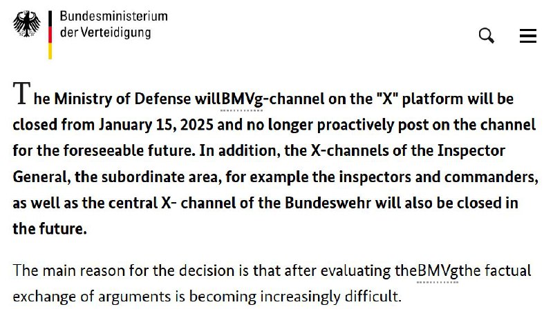 [#BREAKING](?q=%23BREAKING) – [#Deutschland](?q=%23Deutschland): Das ***??*** Verteidigungsministerium …